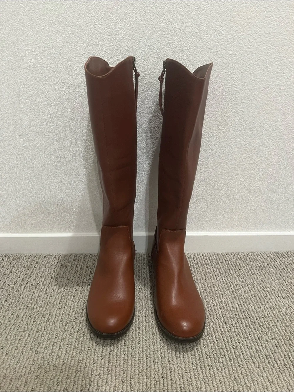 Women’s Over-the-Knee Leather Boots in Brown